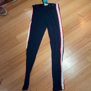 h and m navy with stripe cute leggings